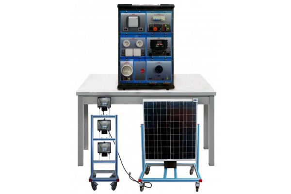 Bancada Didática Aplicação de Rede Fotovoltaica Isolada Edibon AEL SAPV