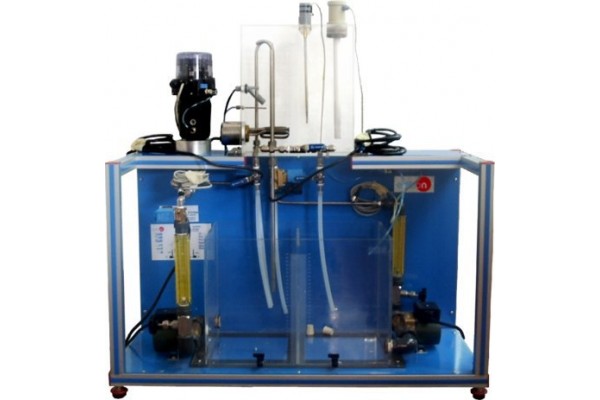 Bancada Didática de Controle de Processos Controlado por Computador com válvula de controle pneumática Edibon UCPCN