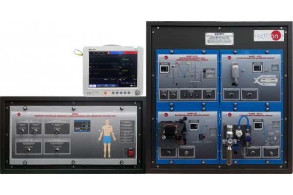 Bancada Didática de Ensino de Parâmetros e Biossinais Humanos Biomédicos Controlados por Computador Edibon BIHBPC