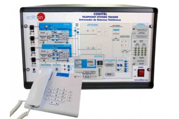 Bancada Didática para treinamento de telefone Edibon CODITEL